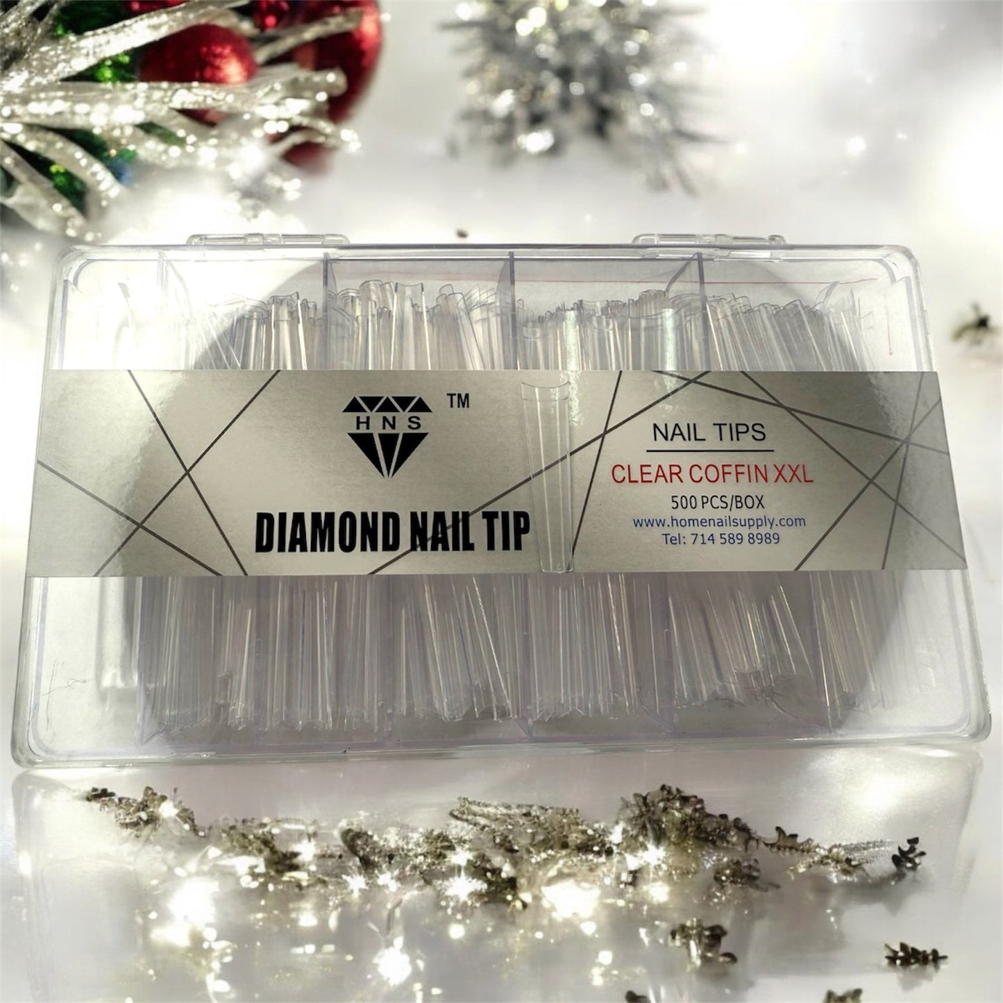 HNS Diamond Clear Nail Tip Box