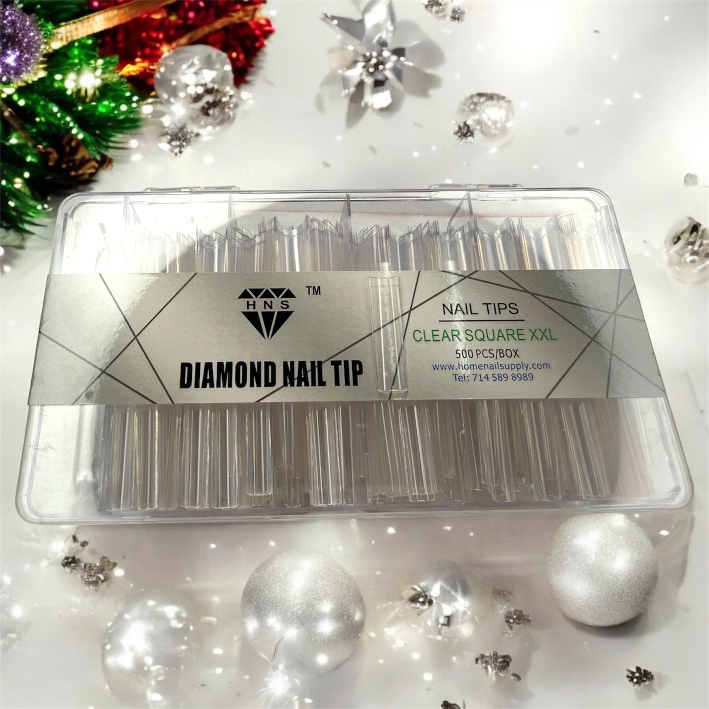 HNS Diamond Clear Nail Tip Box