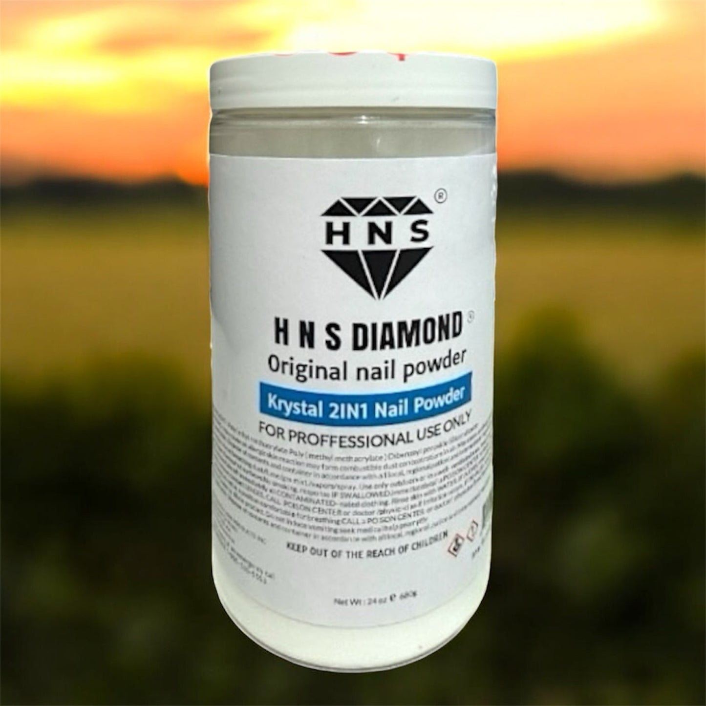 HNS Diamond Super Krystal 2IN1 Nail Powder 24oz