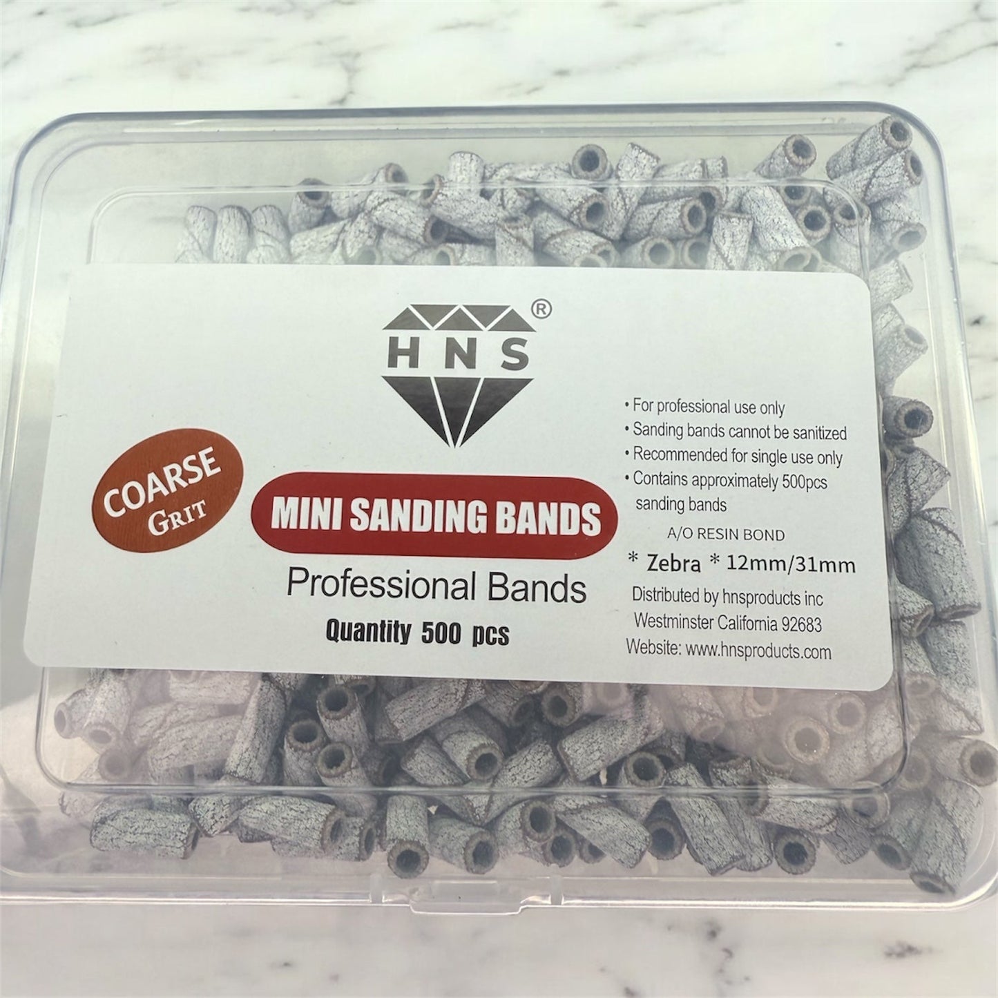 HNS Diamond Sanding Bands 500pcs - Small Size - Gray