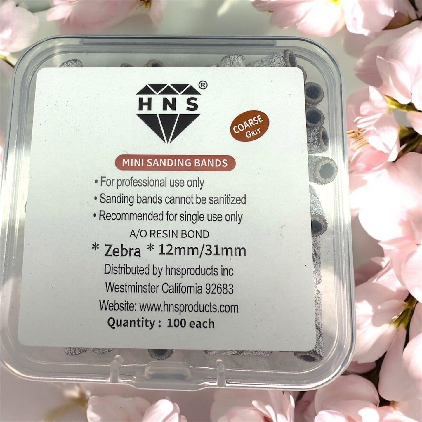 HNS Diamond Sanding Bands 100pcs - Small Size - Gray