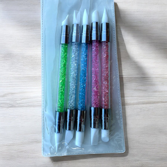 Dual-Ended 3D Flower Nail Art Brushes 5pcs