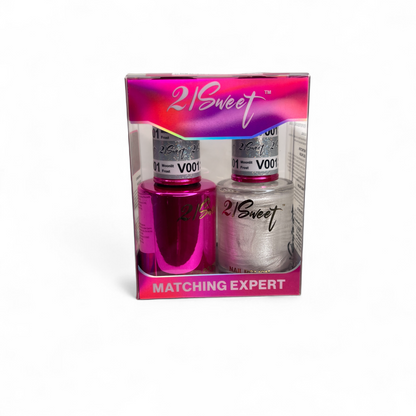 REFILL V001-V100 21Sweet Nail Polish & Gel Polish 290 Colors - 2 in 1