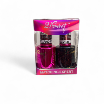 REFILL V001-V100 21Sweet Nail Polish & Gel Polish 290 Colors - 2 in 1