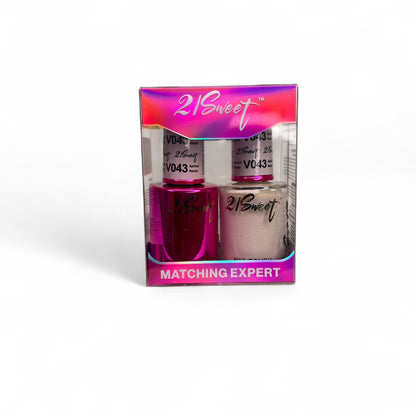 REFILL V001-V100 21Sweet Nail Polish & Gel Polish 290 Colors - 2 in 1