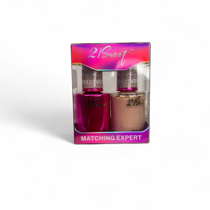 REFILL V001-V100 21Sweet Nail Polish & Gel Polish 290 Colors - 2 in 1