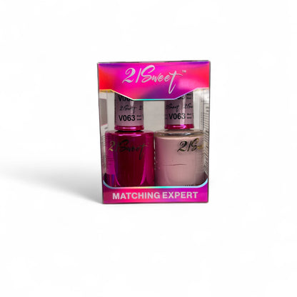 REFILL V001-V100 21Sweet Nail Polish & Gel Polish 290 Colors - 2 in 1