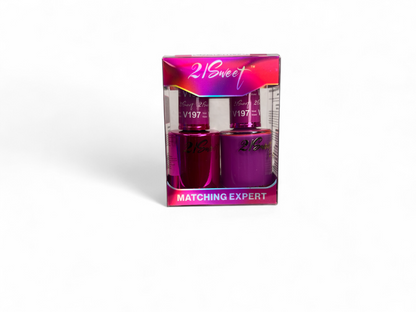 REFILL V101-V200 21Sweet Nail Polish & Gel Polish 290 Colors - 2 IN 1