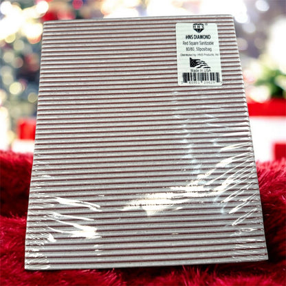 HNS Diamond Dũa Nhám Nhật 80/80 Đỏ Bản Nhỏ (Made In USA) 50pcs/bag