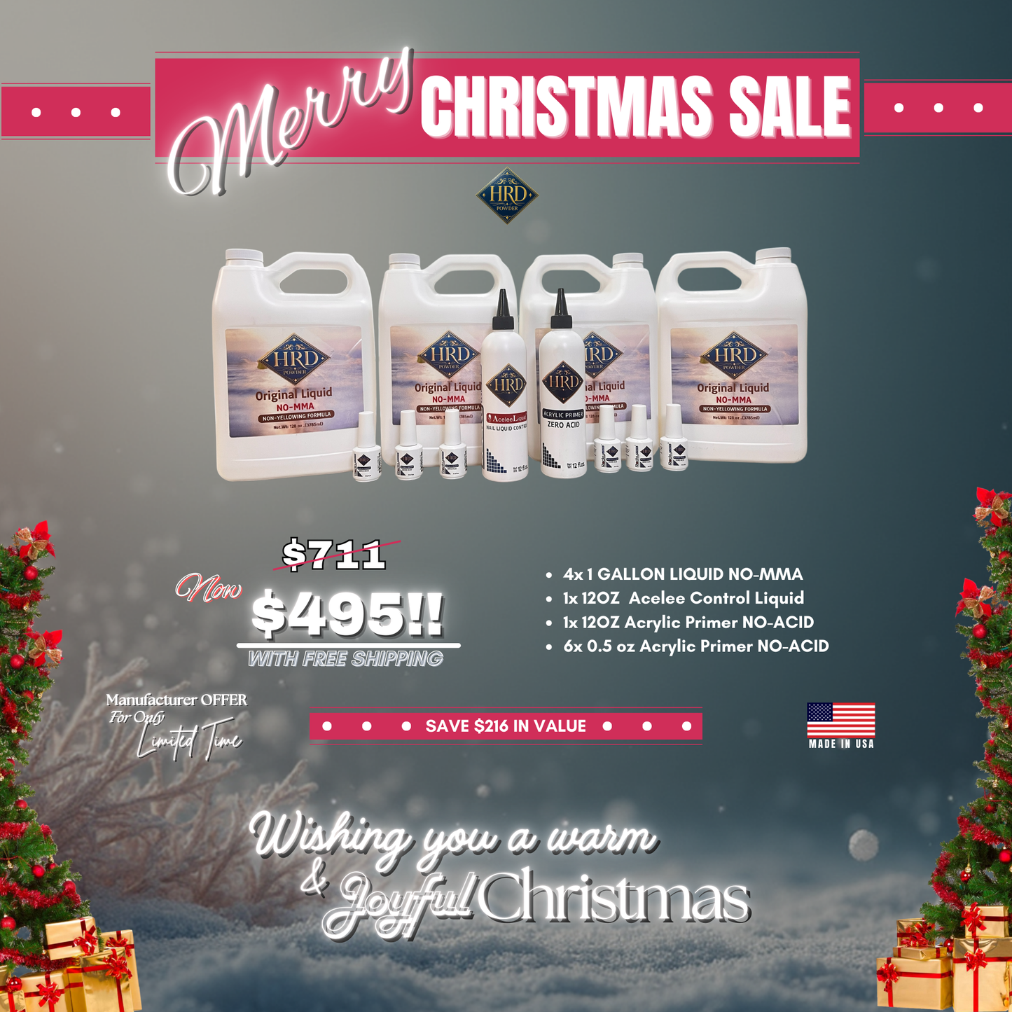 Combo Merry Christmas 4 Gallon