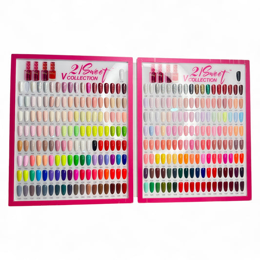 REFILL V001-V100 21Sweet Nail Polish & Gel Polish 290 Colors - 2 in 1